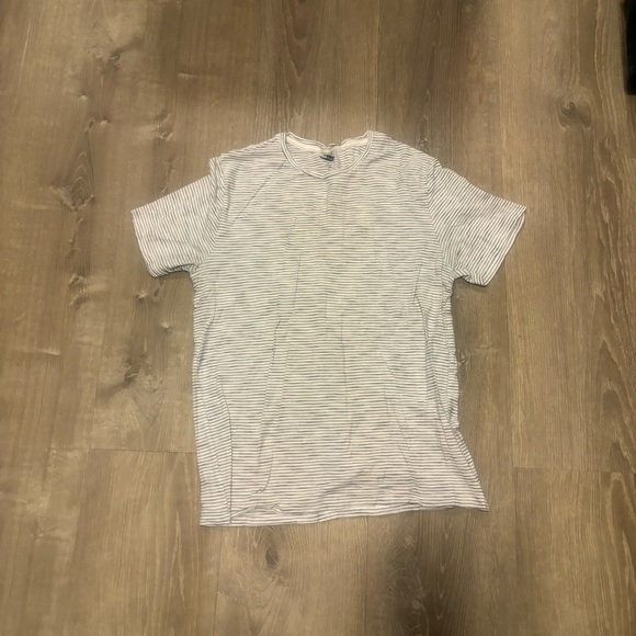 Old navy soft washed striped Crewneck navy & gray t-shirts size M EUC - Picture 7 of 7